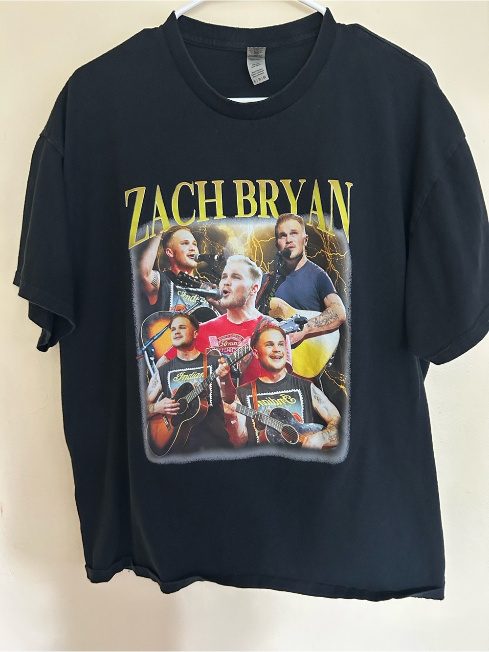 Gildan Black Tee with Gold Lettering